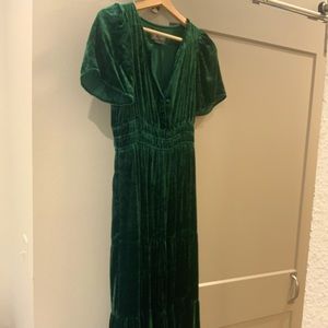 Anthropologie Somerset velvet maxi dress XSP